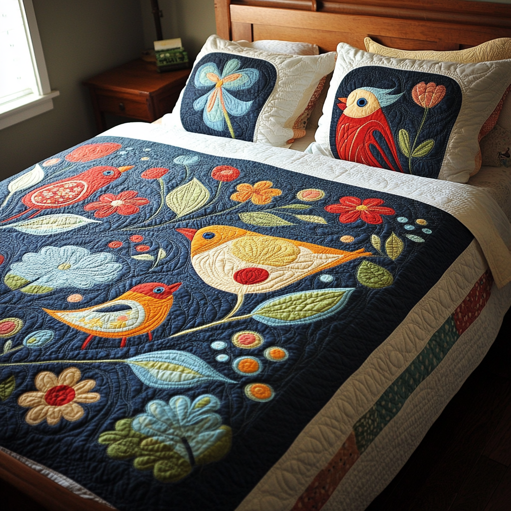 Birds TAI251124142 Quilt Bedding Set