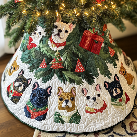 French Bulldog TAI041024214 Quilted Tree Skirt