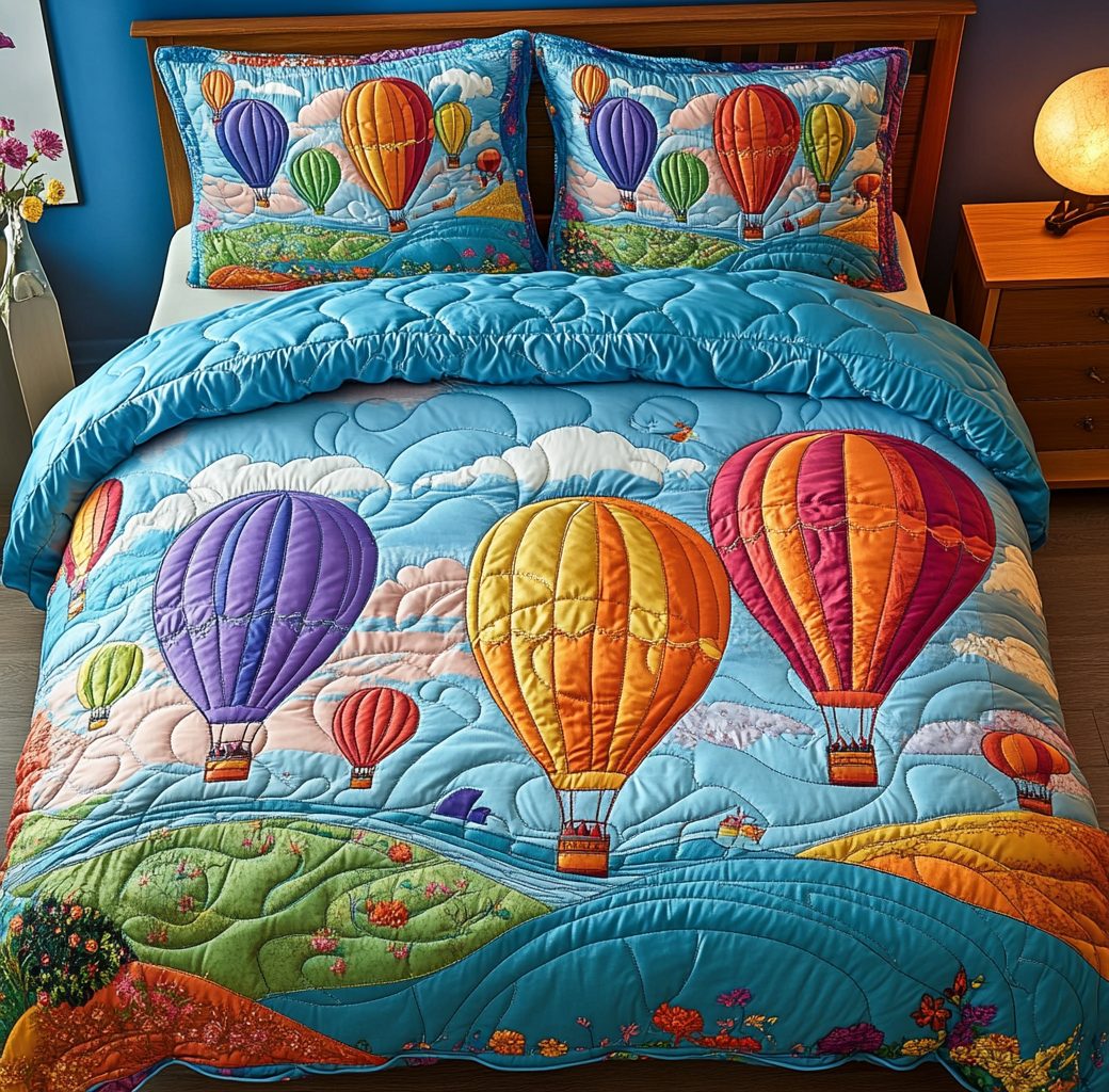 Hot Air Balloon DAI110225242 Quilt Bedding Set