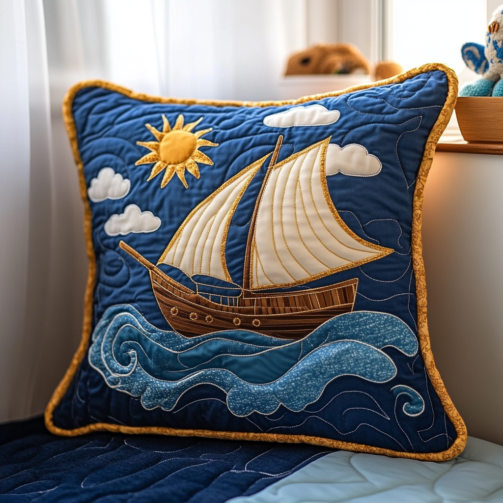 Nautical Ship DAI200125292 Quilted Pillow Case