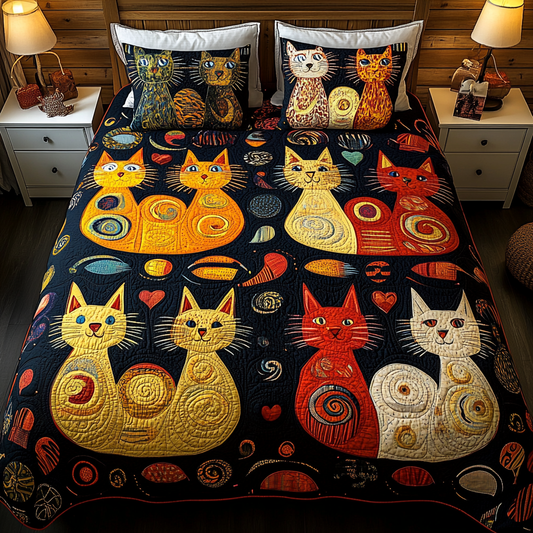 Cats TAI201124183 Quilt Bedding Set