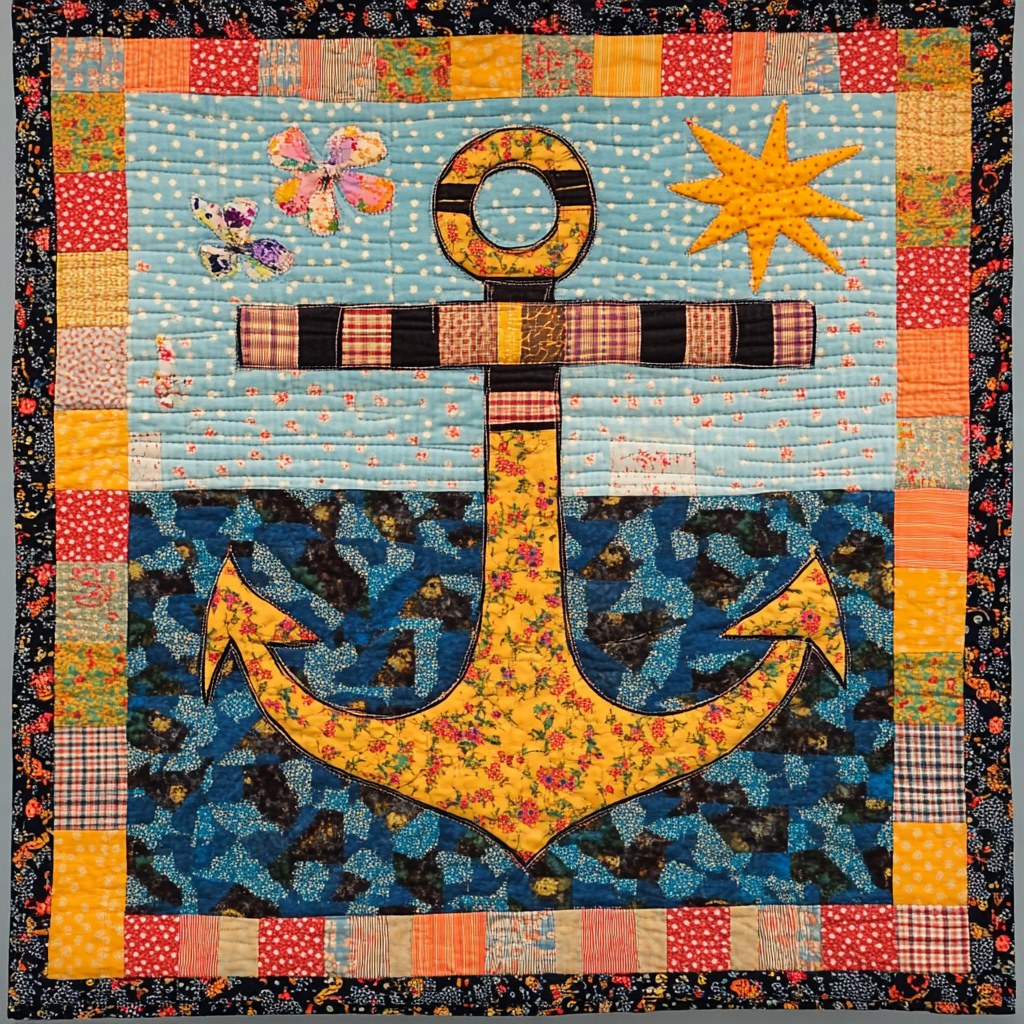 Nautical Anchor DAI25102481 Quilt Blanket