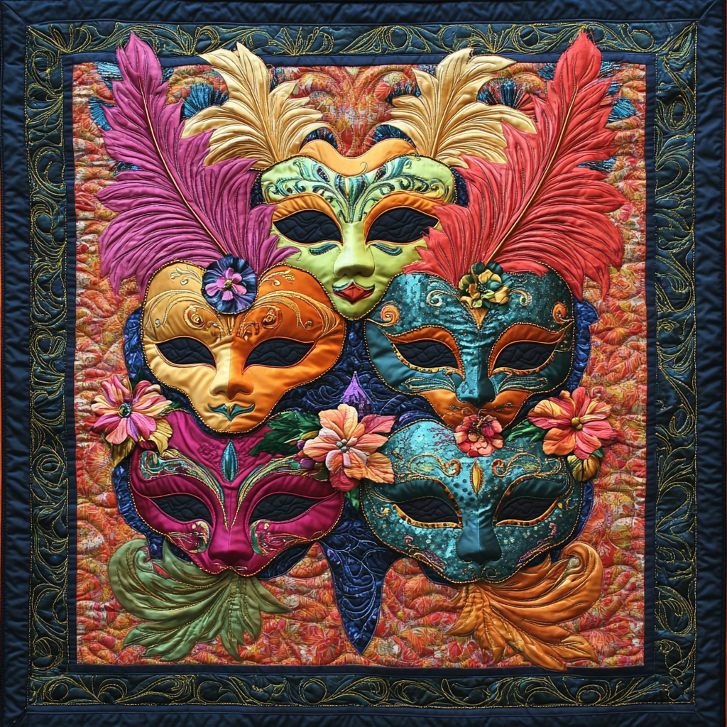 Mardi Gras DAI200125144 Quilt Blanket