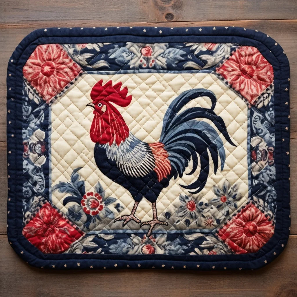 Rooster TAI07122351 Quilted Placemats