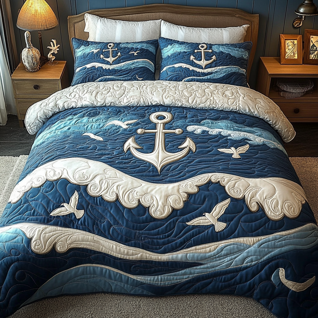 Nautical Anchor DAI200125017 Quilt Bedding Set