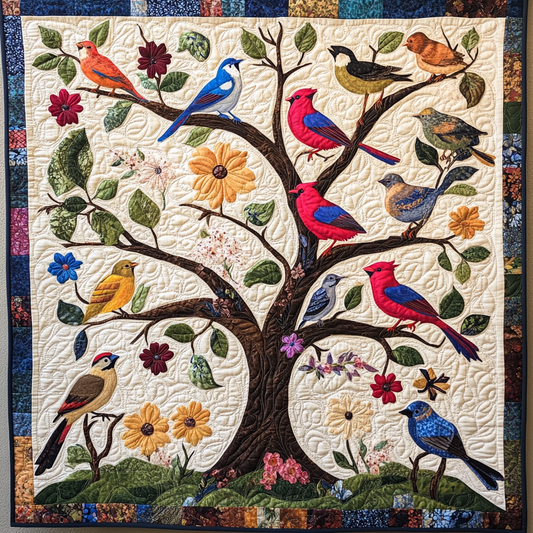 Bird Garden DAI040225155 Quilt Blanket