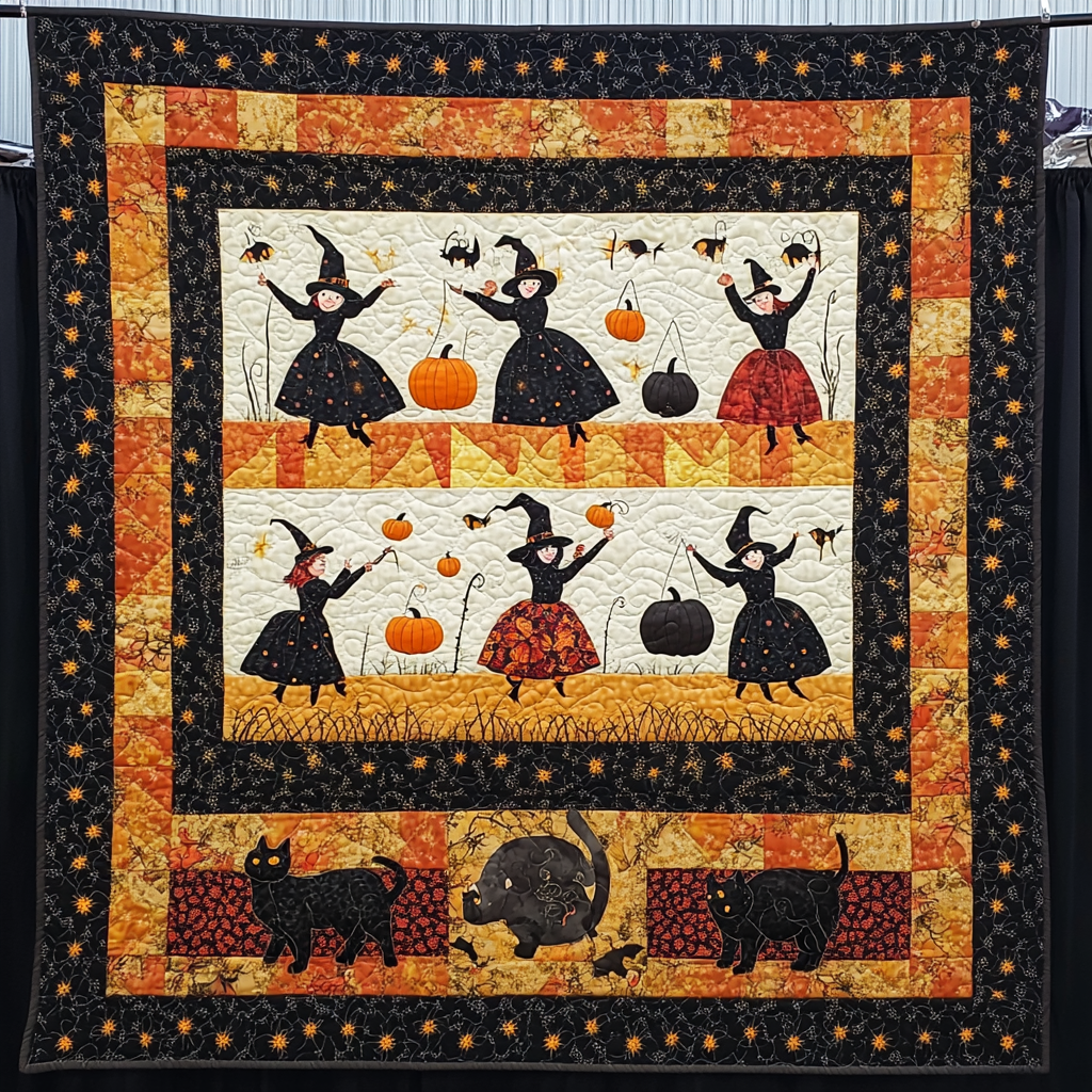 Halloween Witches TAI040924291 Quilt Blanket