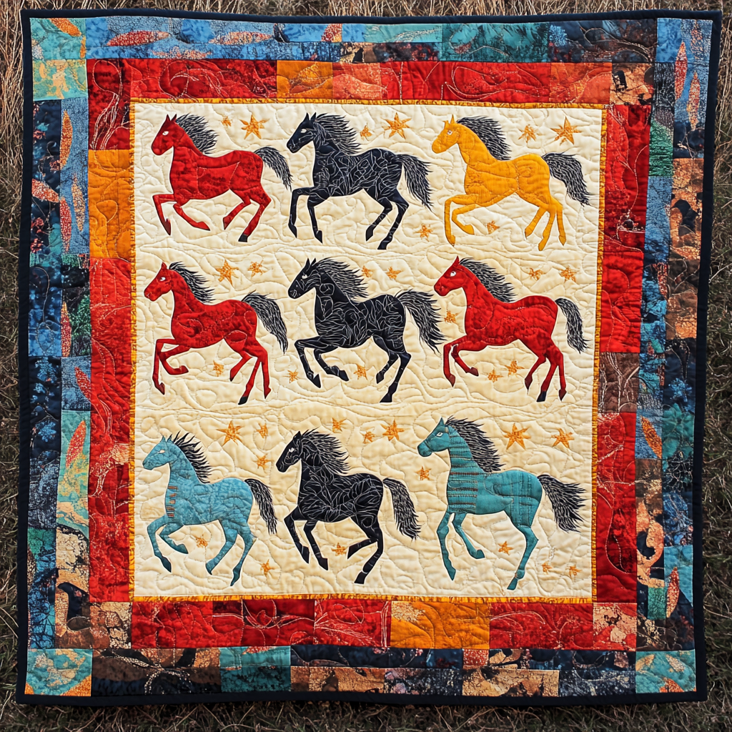 Horse DAI080824038 Quilt Blanket