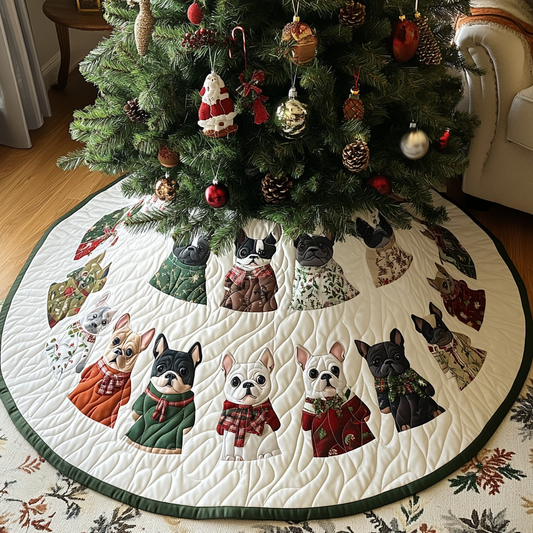 French Bulldog TAI041024145 Quilted Tree Skirt