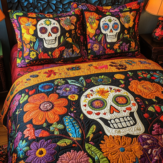 Sugar Skull TAI181024331 Quilt Bedding Set