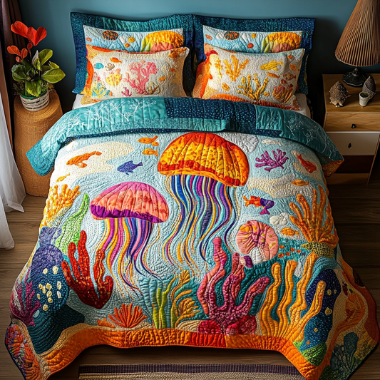 Jellyfish Ocean DAI171224189 Quilt Bedding Set