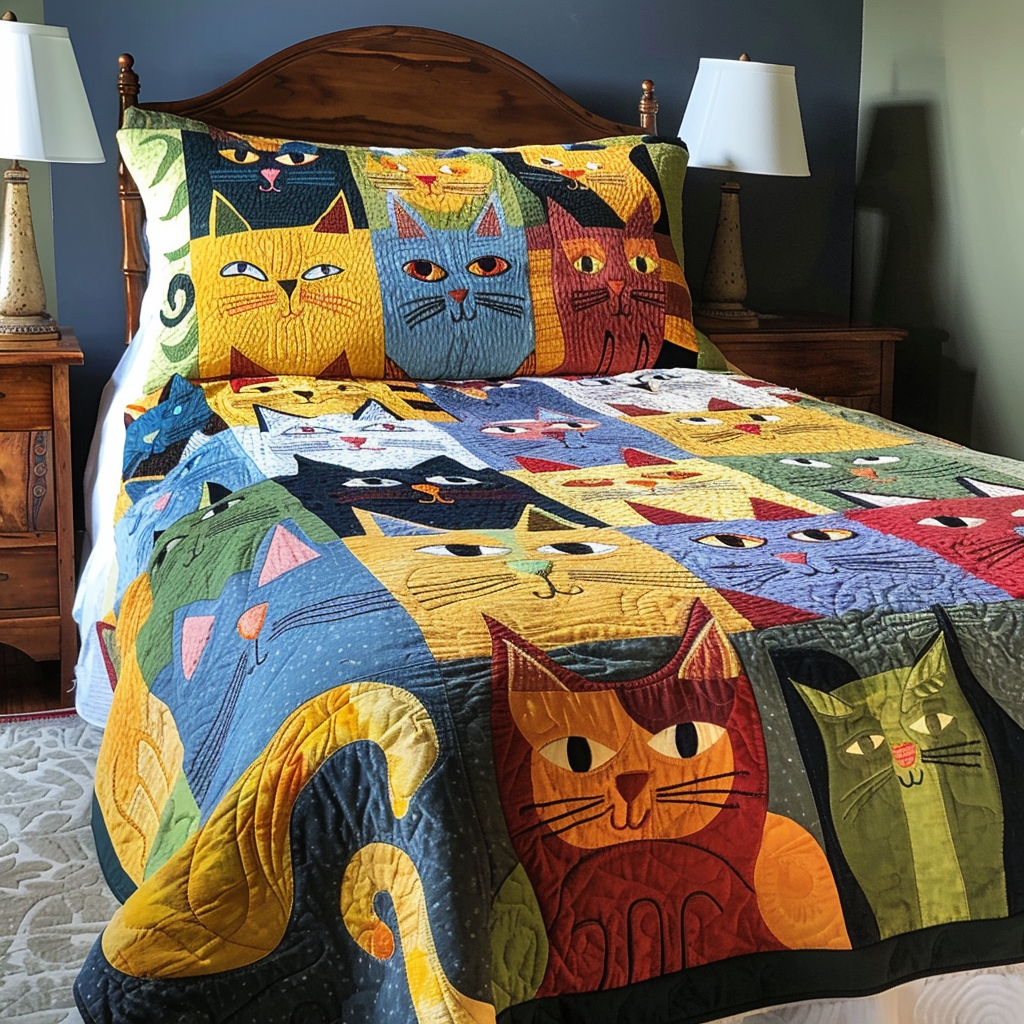 Cat TAI251124077 Quilt Bedding Set