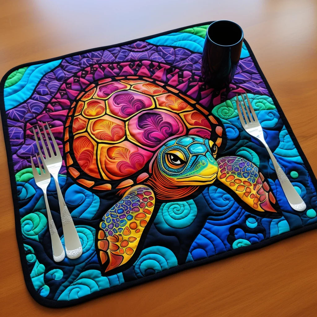 Turtle TAI04122339 Quilted Placemats