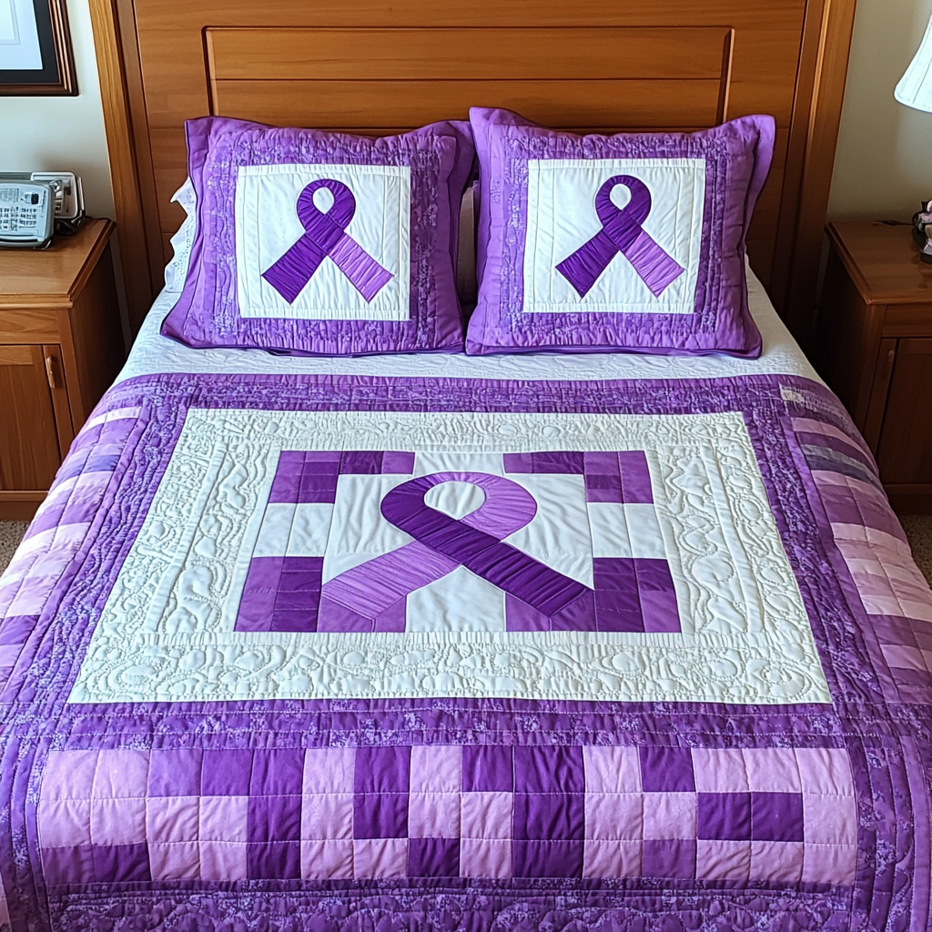 Breast Cancer Ribbon DAI040225184 Quilt Bedding Set