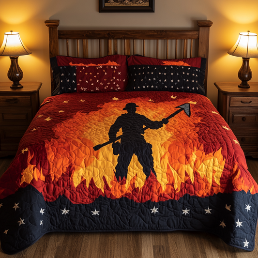 Firefighter TAI101224307 Quilt Bedding Set