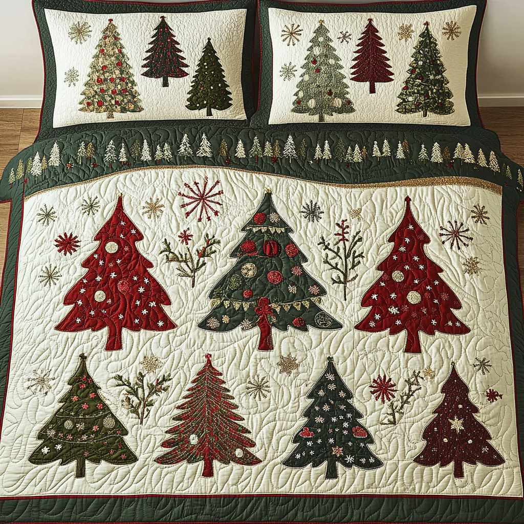 Christmas Tree TAI141124208 Quilt Bedding Set