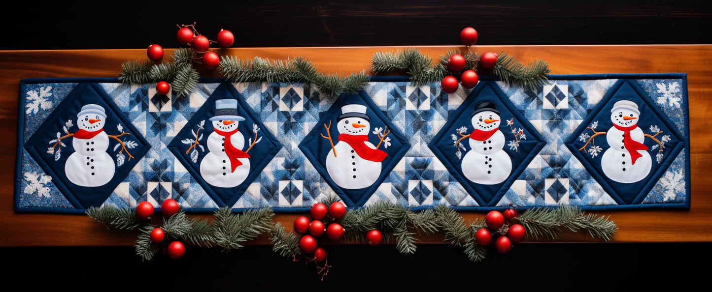 Christmas Snowman TAI280224013 Quilted Table Runner