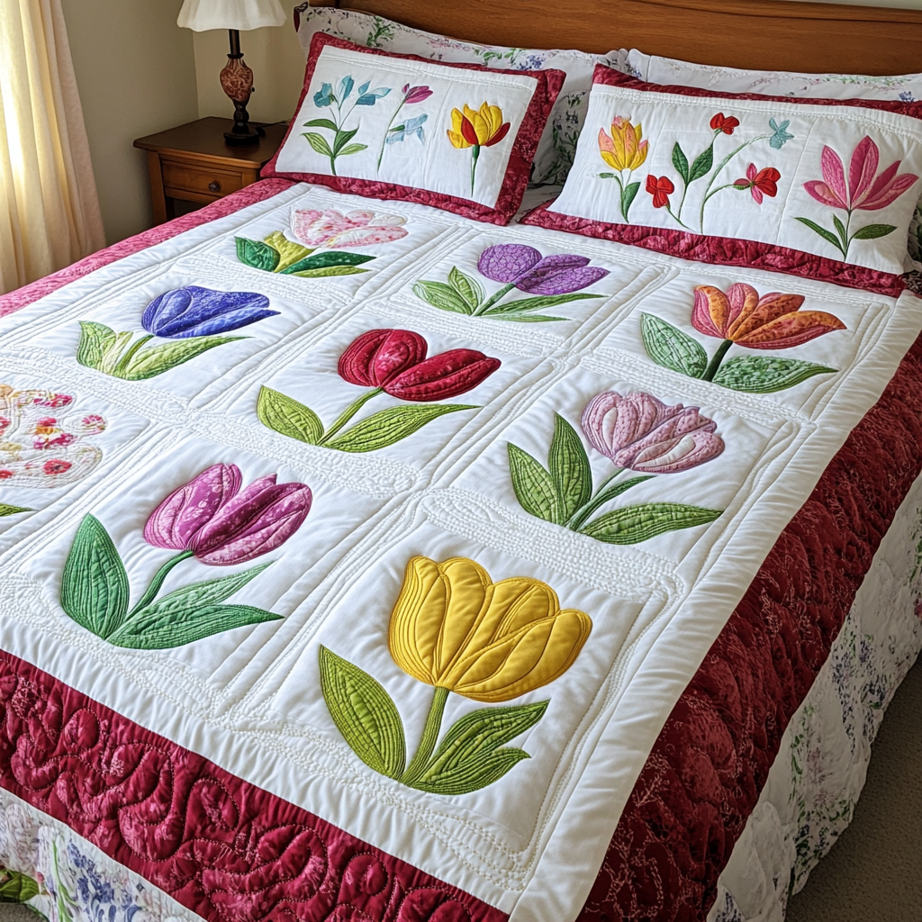 Flower DAI280824037 Quilt Bedding Set