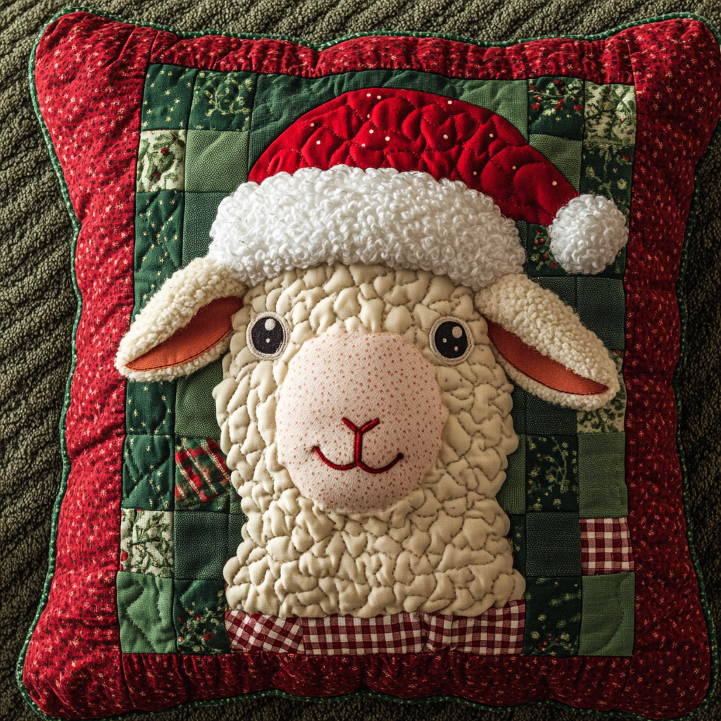 Christmas Sheep DAI230924219 Quilted Pillow Case