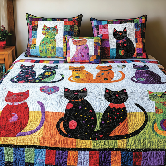 Cats TAI181024238 Quilt Bedding Set