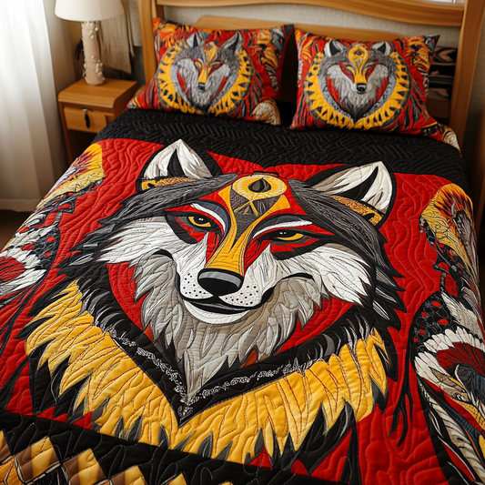 Native American Wolf DAI171224193 Quilt Bedding Set