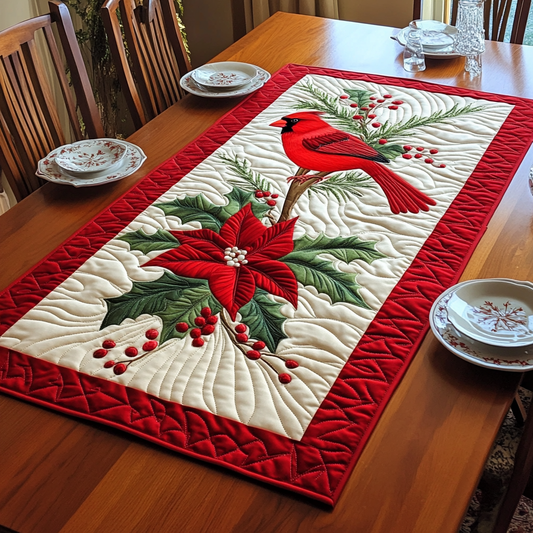 Christmas Cardinal TAI041024363 Quilted Table Runner