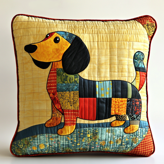 Dachshund TAI130824236 Quilted Pillow Case