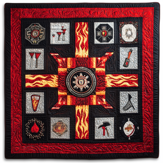 Firefighter TAI101224221 Quilt Blanket