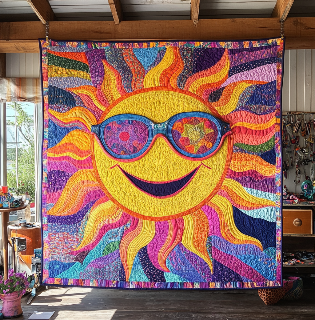 Hippie Sun DAI200125199 Quilt Blanket