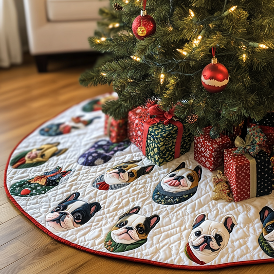 French Bulldog TAI041024175 Quilted Tree Skirt