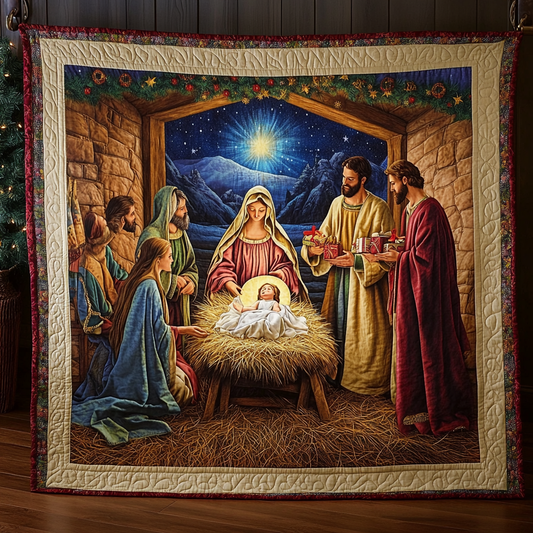 Nativity Scene TAI041024397 Quilt Blanket