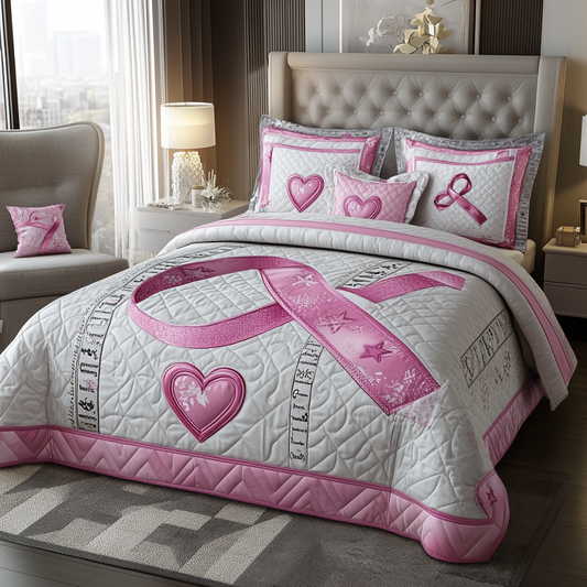 Breast Cancer Ribbon TAI101224288 Quilt Bedding Set