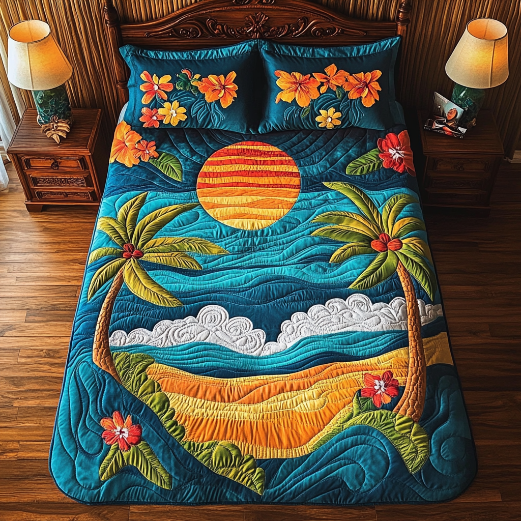 Sunset Beach DAI090125024 Quilt Bedding Set