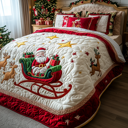 Santa Sleigh DAI201124376 Quilt Bedding Set