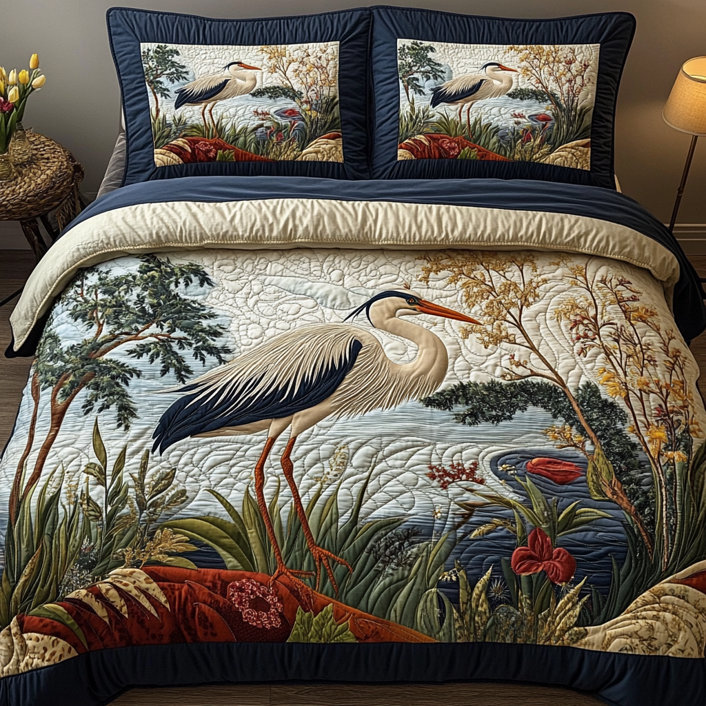 Heron DAI040225309 Quilt Bedding Set