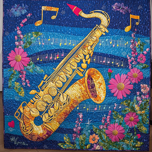 Saxophone DAI110225076 Quilt Blanket