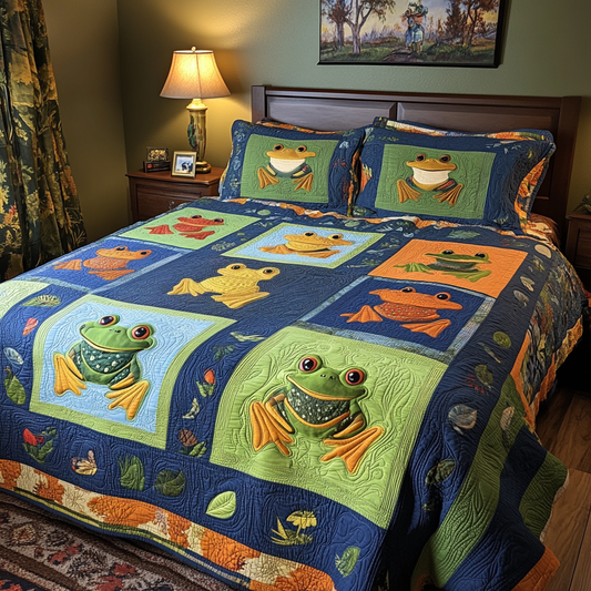 Frog DAI040225189 Quilt Bedding Set