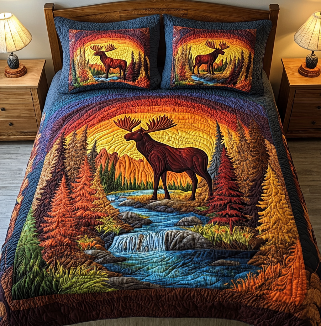 Moose DAI150125199 Quilt Bedding Set