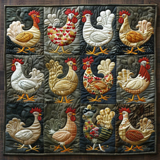 Chicken TAI060324185 Quilted Placemats