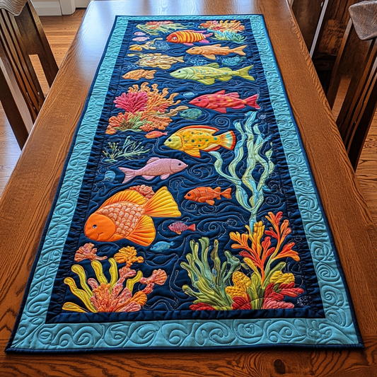 Fish DAI110225347 Quilted Table Runner