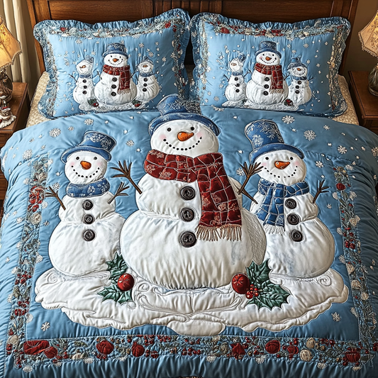 Christmas Snowman TAI101224344 Quilt Bedding Set