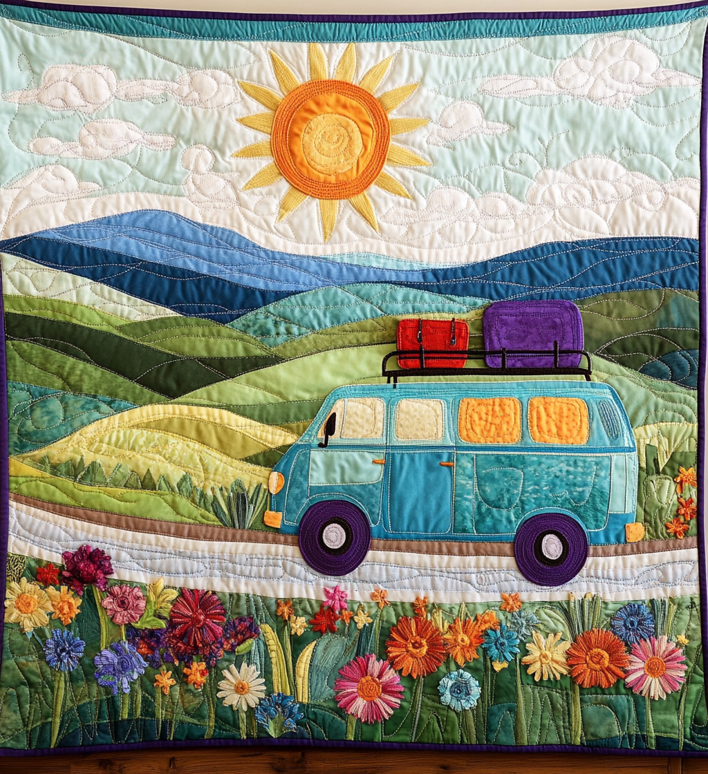 Road Trip DAI200125212 Quilt Blanket