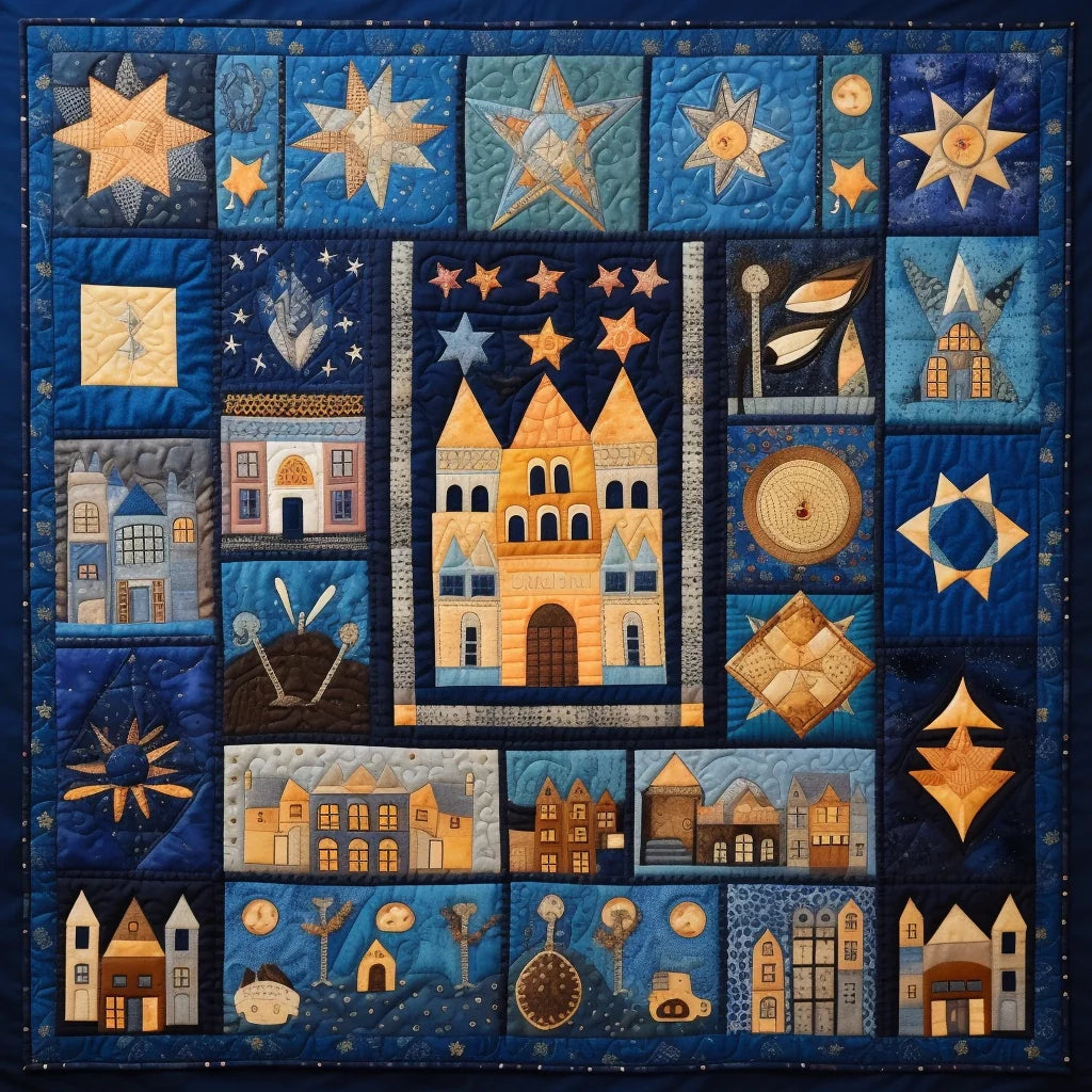 Jewish Hanukkah TAI28122386 Quilt Blanket