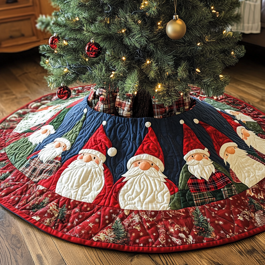 Christmas Gnome TAI021024074 Quilted Tree Skirt