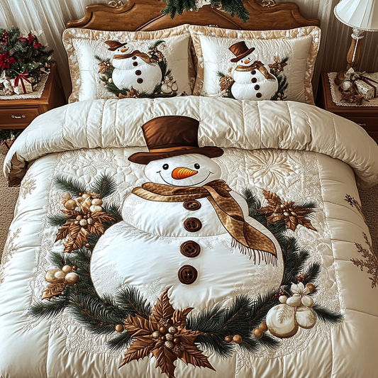 Christmas Snowman TAI201124230 Quilt Bedding Set