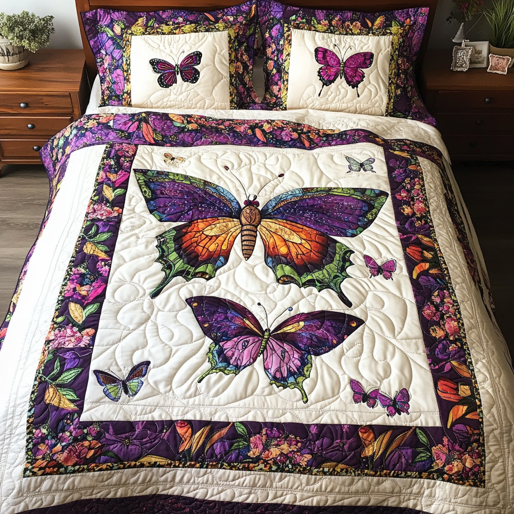 Butterfly TAI080824106 Quilt Bedding Set