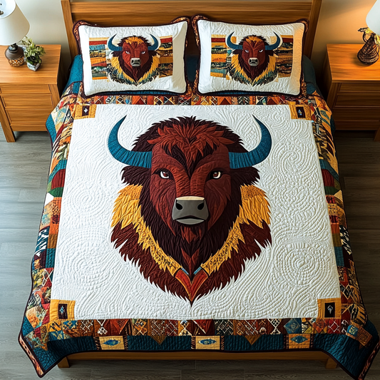 Native American Bison DAI301224244 Quilt Bedding Set