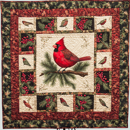 Christmas Cardinal TAI091024008 Quilt Blanket