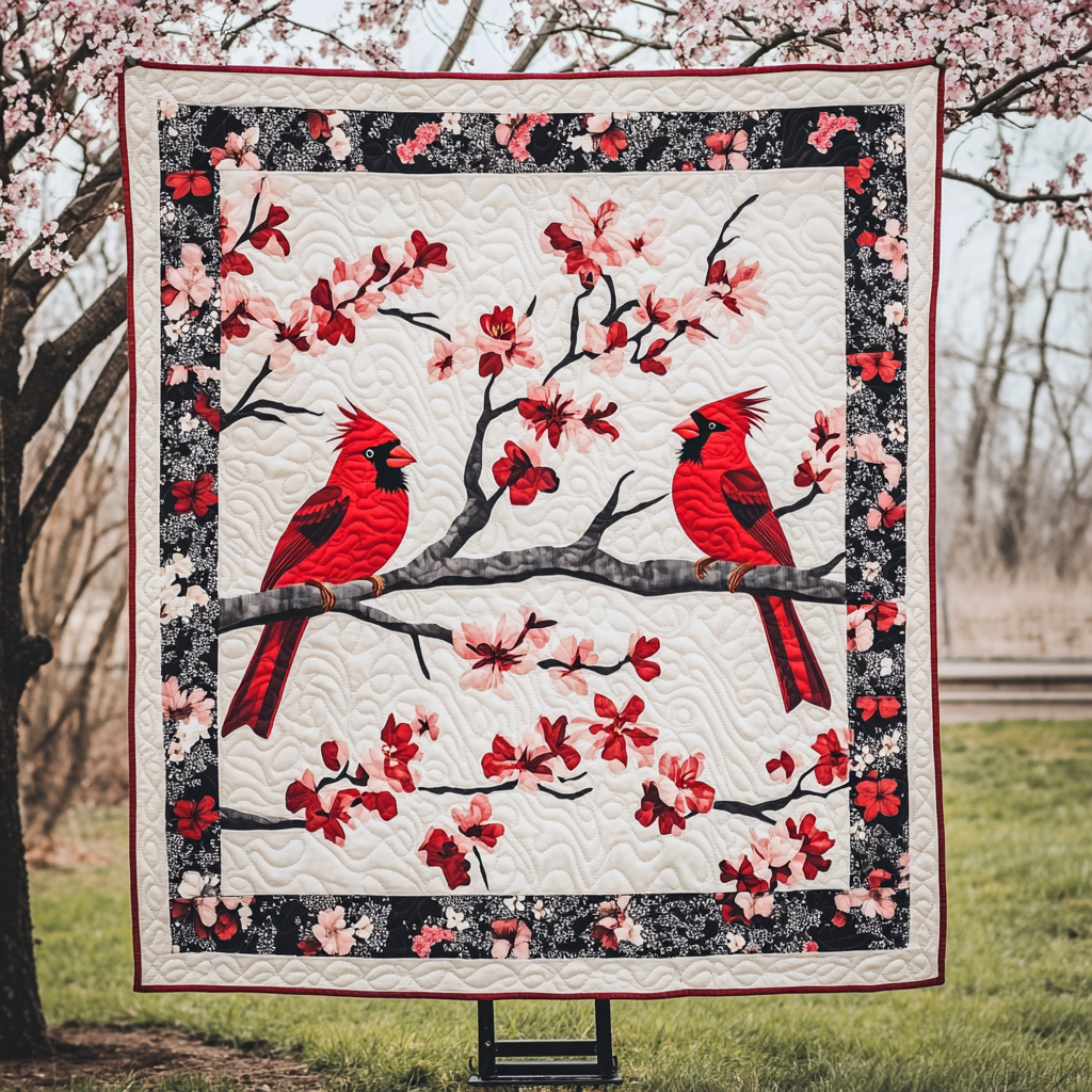 Spring Cardinal TAI121024077 Quilt Blanket