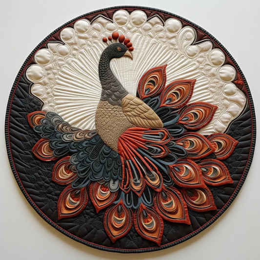 Peacock TAI260224265 Quilted Round Mat